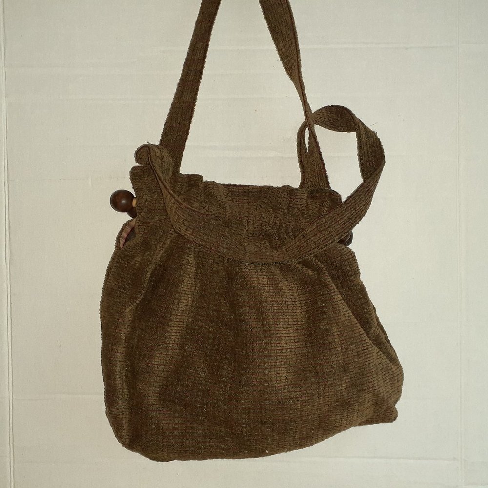 AVENUE Shoulder Bag Brown Cloth Satchel